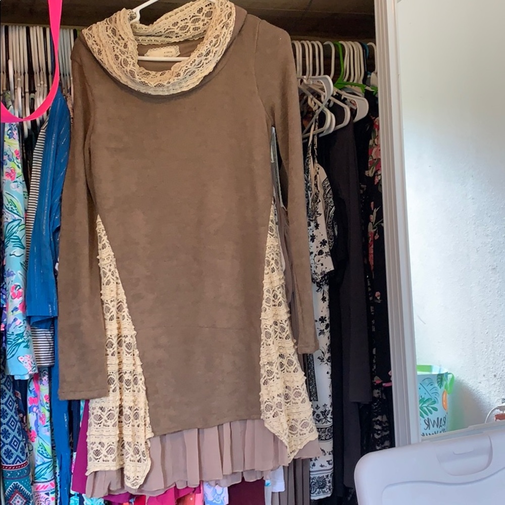 NWOT Brown sweater dress